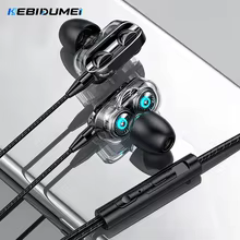 KEBIDUMEI Fones de Ouvido Esportivos com Fio Thumbnail 1