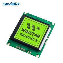 Módulo LCD WG160160B Tela Amarelo-Verde Thumbnail 3