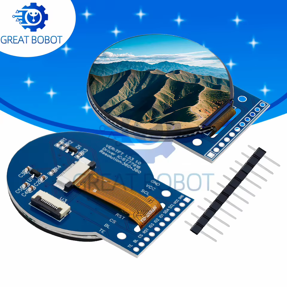 Tela LCD Redonda 1.5" ST77916