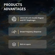 KBEAR Phoenix Fones de Ouvido EDM com ANC Thumbnail 2
