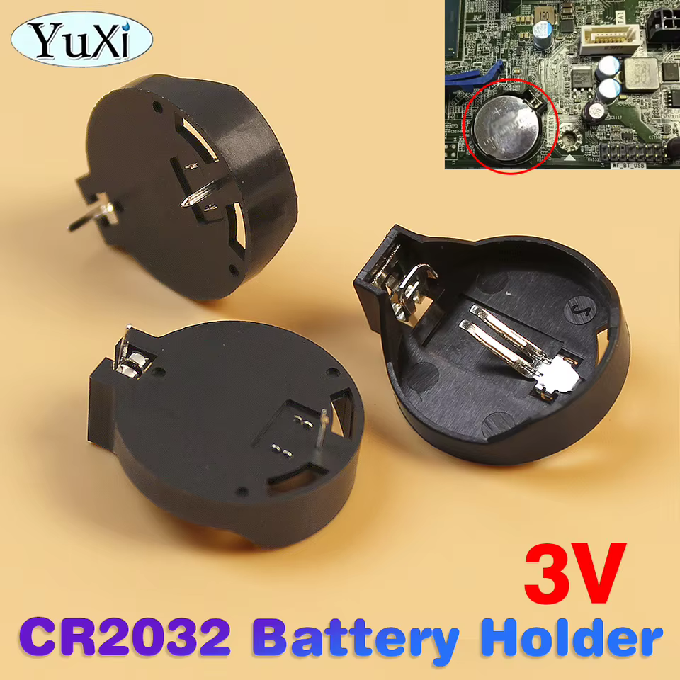 Suporte Bateria CR2032/CR2025 - 10 Peças