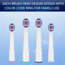 Cabeças de Escova Oral-B e Braun 3D - 4 Peças Thumbnail 5