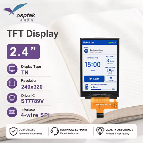 Painel LCD TFT 2.4" RGB