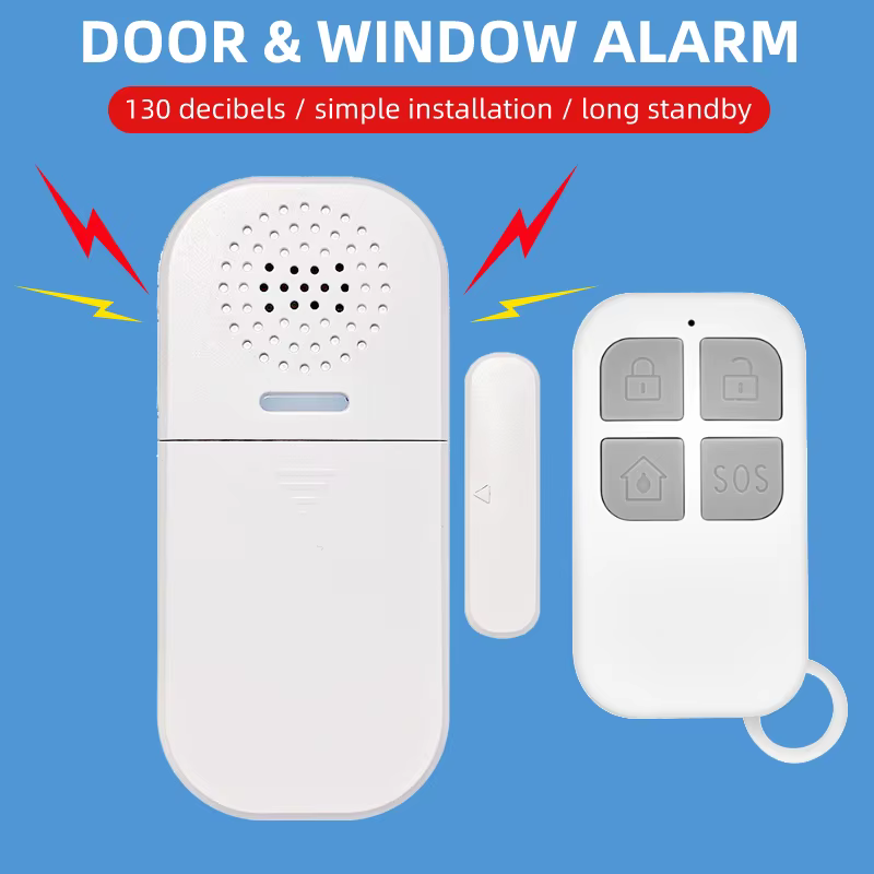 Alarme Sem Fio com Flash Vermelho e Controle Remoto