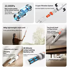 Aspirador Xiaomi Mijia 22000PA Thumbnail 2