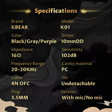 KBEAR MONKIE K01 Fones HiFi Thumbnail 6