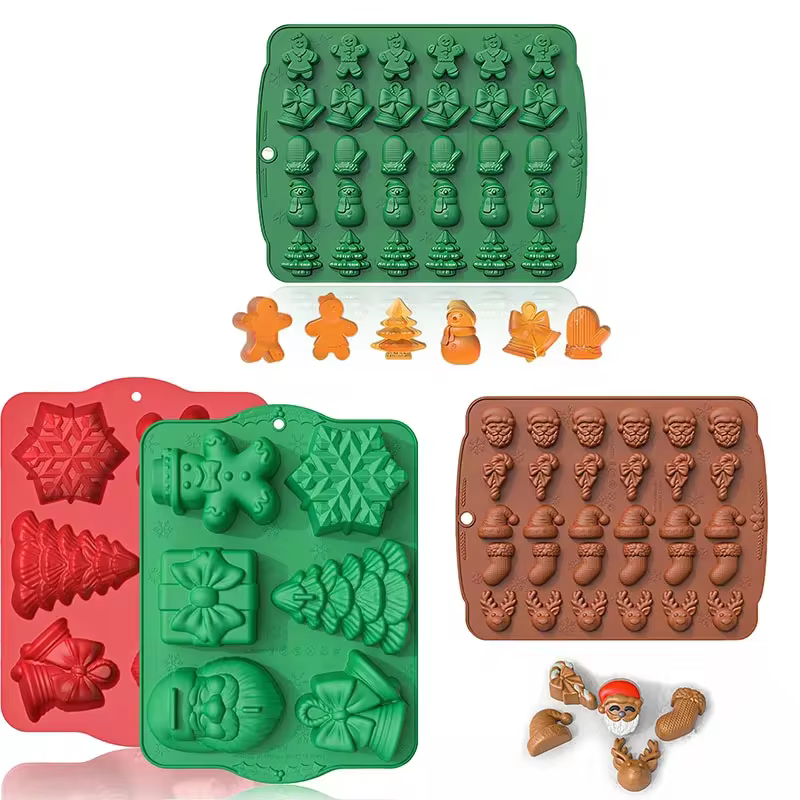 Moldes de Silicone de Natal 30 Cavidades