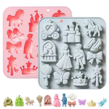 Molde Silicone 3D Príncipe e Princesa Thumbnail 1