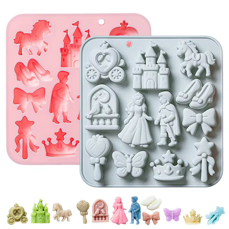 Molde Silicone 3D Príncipe e Princesa