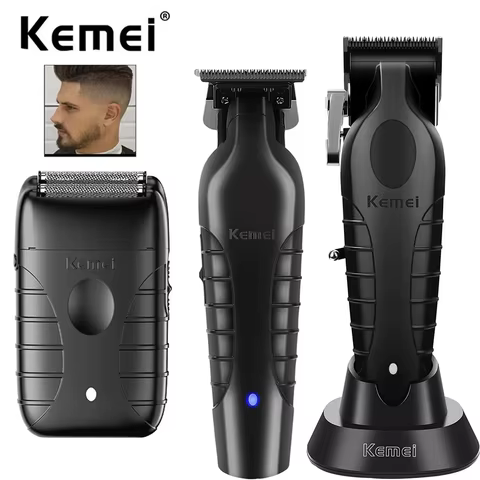 Kemei Máquina de Cortar Cabelo Profissional Sem Fio