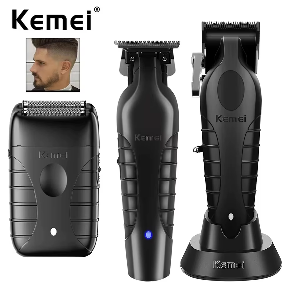 Kemei Máquina de Cortar Cabelo Profissional Sem Fio