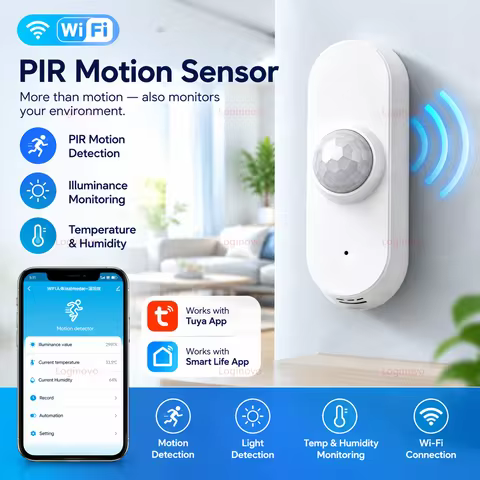 Sensor de Movimento PIR WiFi Smart