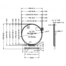 Tela Redonda TFT LCD 1.5" IPS Thumbnail 3