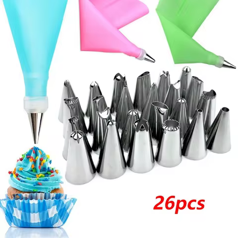 Kit Saco de Confeitaria Silicone 8 Peças