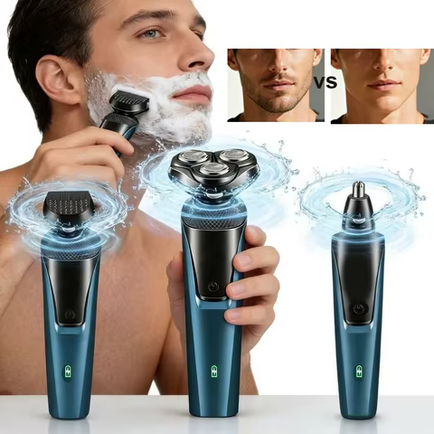 Barbeador Elétrico Rotativo Masculino