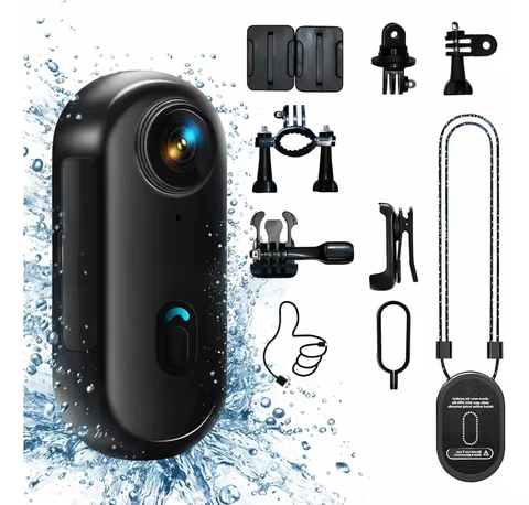 Câmera de Ação 4K Mini Magnética