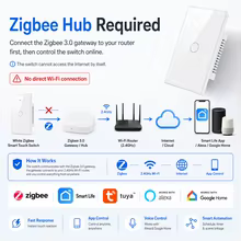 Interruptor Inteligente Zigbee 4 Gangs com Painel de Vidro Thumbnail 4