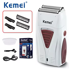Barbeador Kemei KM-3382 Recarregável Thumbnail 1
