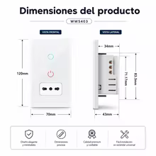 Interruptor Inteligente Melery WWS403 WiFi Thumbnail 3