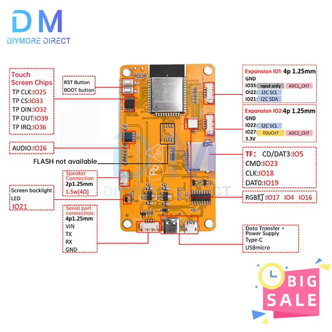 ESP32 WiFi Bluetooth com Tela 2.8" LCD