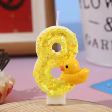 Vela Pato Aniversário Glitter Thumbnail 5