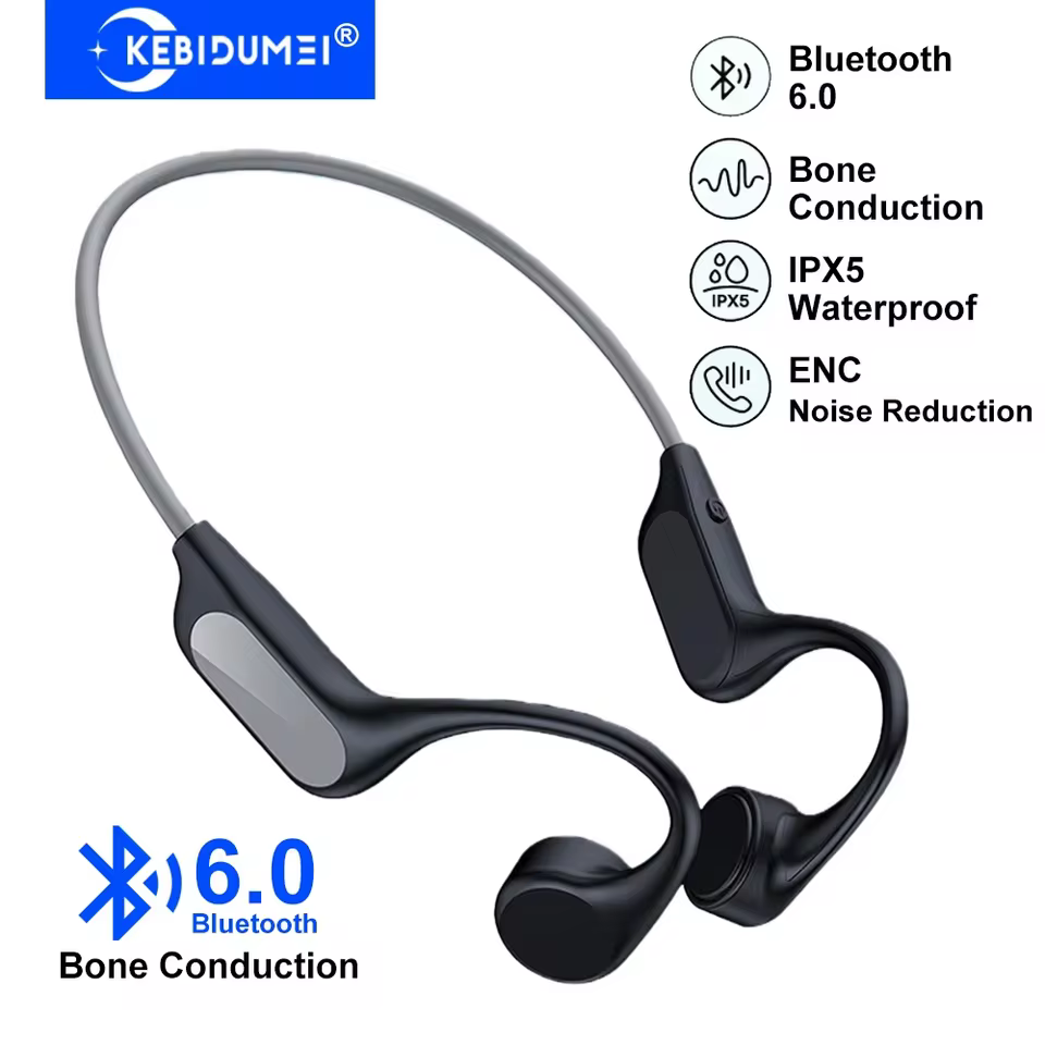 Fones Bluetooth 6.0 Condução Óssea Esporte