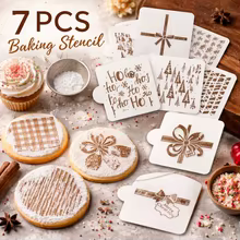Kit 7 Stencils de Natal para Bolo e Biscoito Thumbnail 2