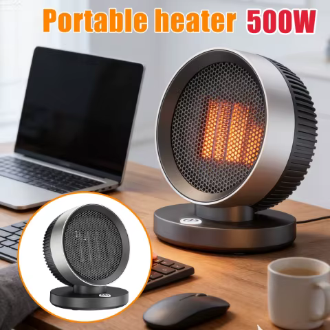 Aquecedor de Mesa PTC com Ventilador 500W
