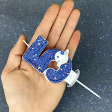 Velas Espaciais DIY 0-9 Azul Escuro Thumbnail 3