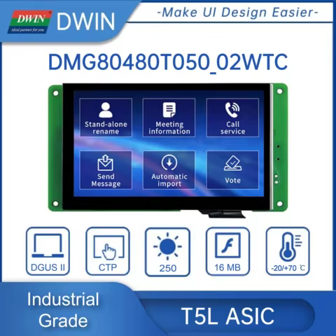Display Industrial DWIN 5.0" 800x480