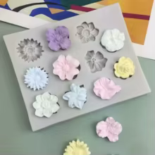 Molde Girassol Rosa Silicone 3D Thumbnail 2