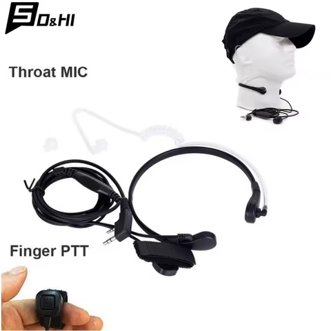 Fone Microfone Garganta Baofeng