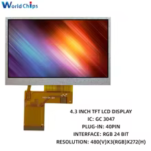 Tela LCD TFT 4.3" 3.3V GC3047 Thumbnail 2