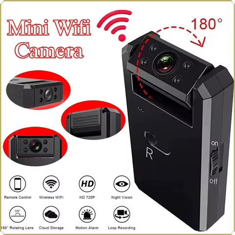 Câmera Mini WiFi HD com Detecção de Movimento