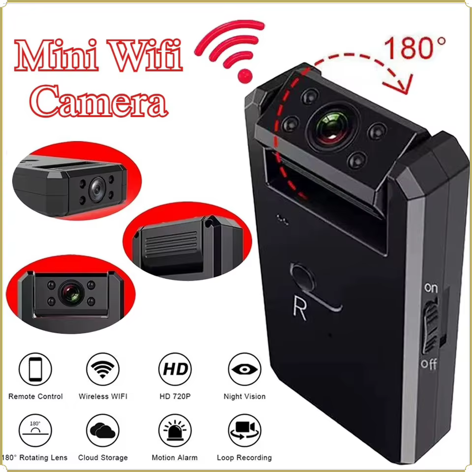 Câmera Mini WiFi HD com Detecção de Movimento