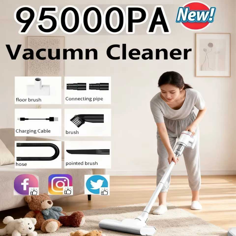 Aspirador Portátil Sem Fio 95000Pa