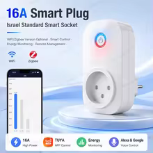 Tomada Inteligente Tuya Wifi 16A com Zigbee e Medidor de Energia Thumbnail 1
