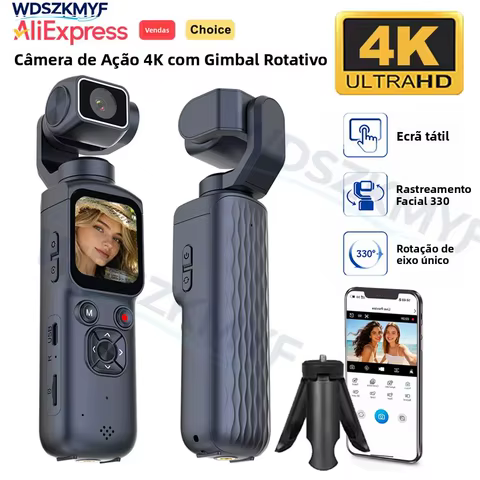 Câmera de Ação 4K Rotativa