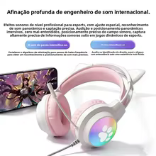 Headset Gamer SOYTO Rosa LED Thumbnail 2