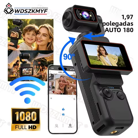 Câmera de Ação FHD 1080P com Tela Rebatível