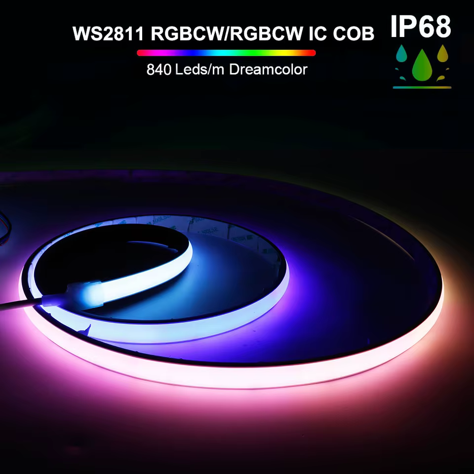 Fita LED COB RGB+CW 840 LEDs/m IP68