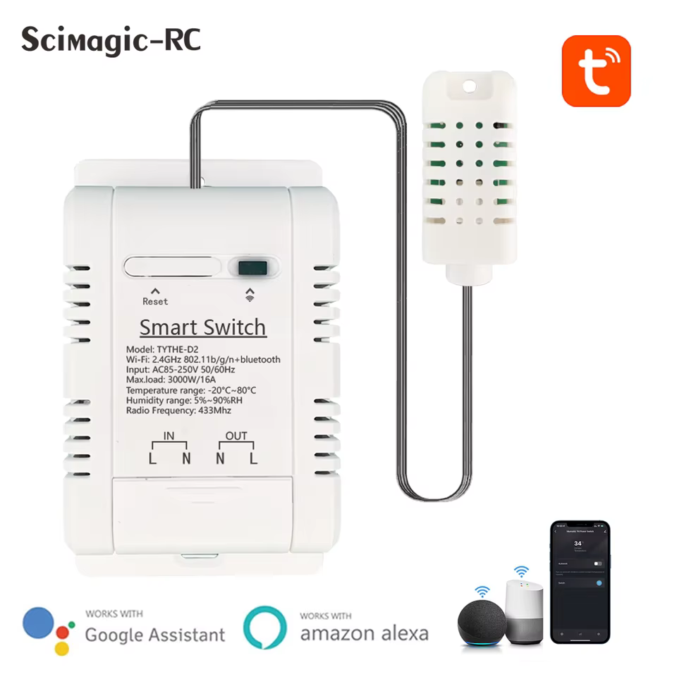 Interruptor WiFi Inteligente com Sensor de Temperatura