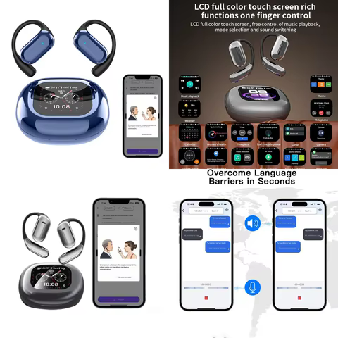 Fones Sem Fio BT 5.4 com Tradutor AI