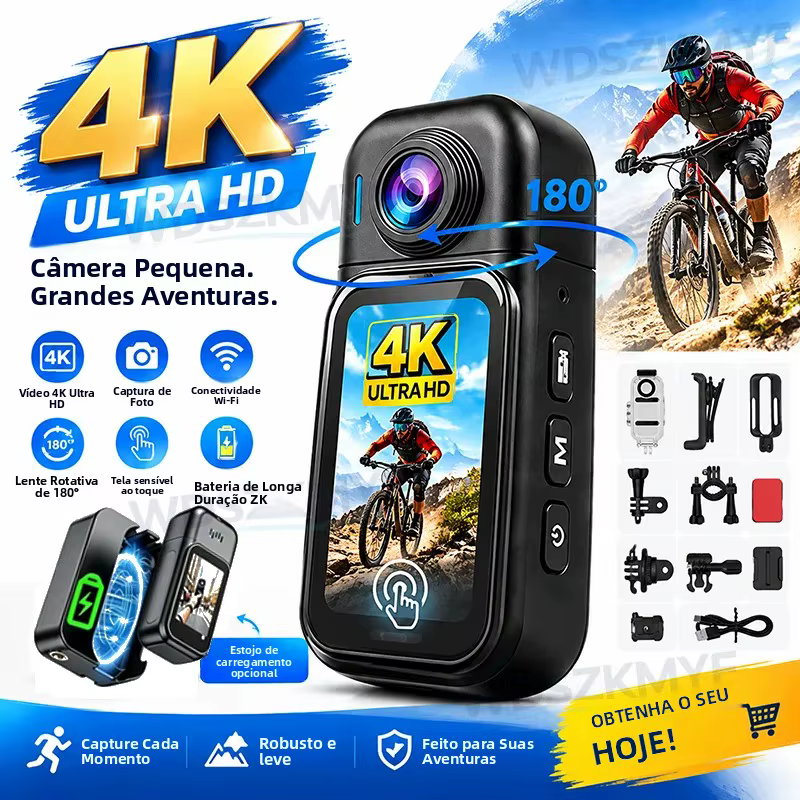 Câmera de Ação 4K UHD Mini