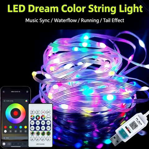 Luzes de Cordão RGB Bluetooth