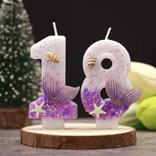 Vela Sereia Glitter Roxo Thumbnail 2