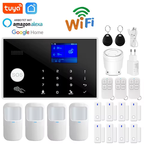 Alarme Wi-Fi GSM Earykong com App Tuya e Alexa