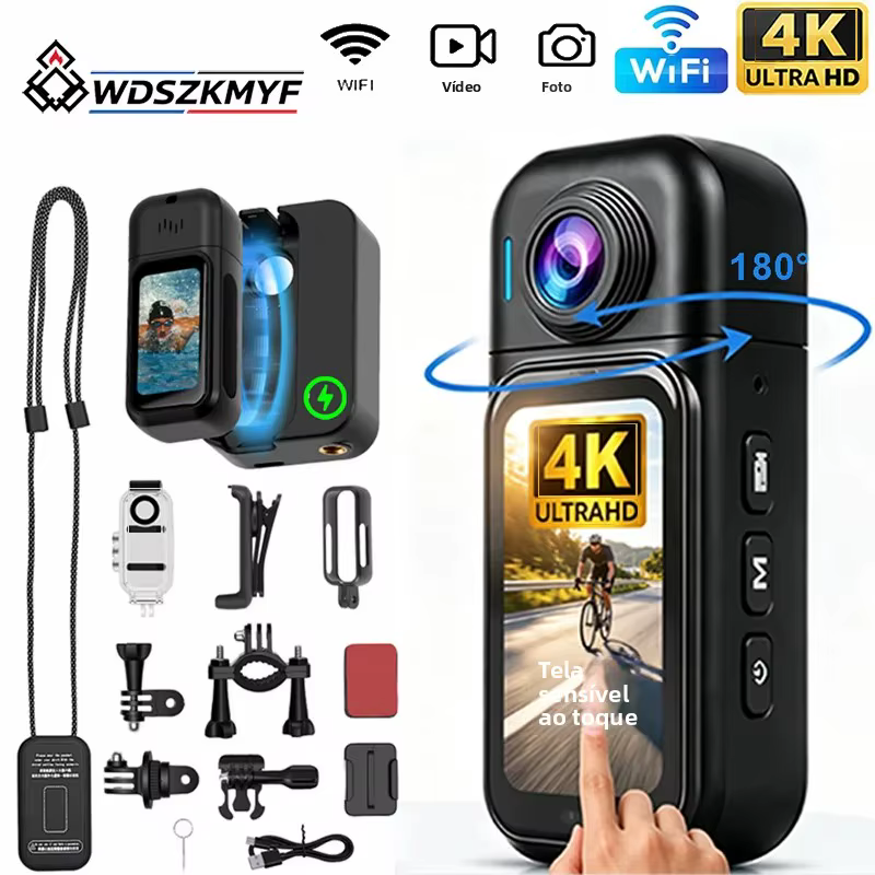 Nova Mini Câmera Corporal 4K