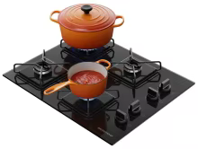 Cooktop Brastemp 4 Bocas GLP Preto Thumbnail 6
