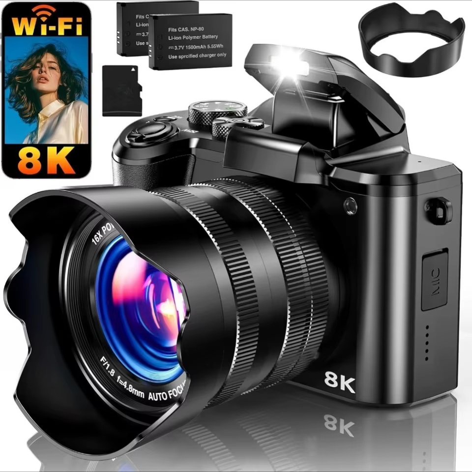 Câmera 8K 88MP Vlogs